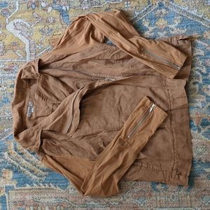 Flax Linen Moto Jacket